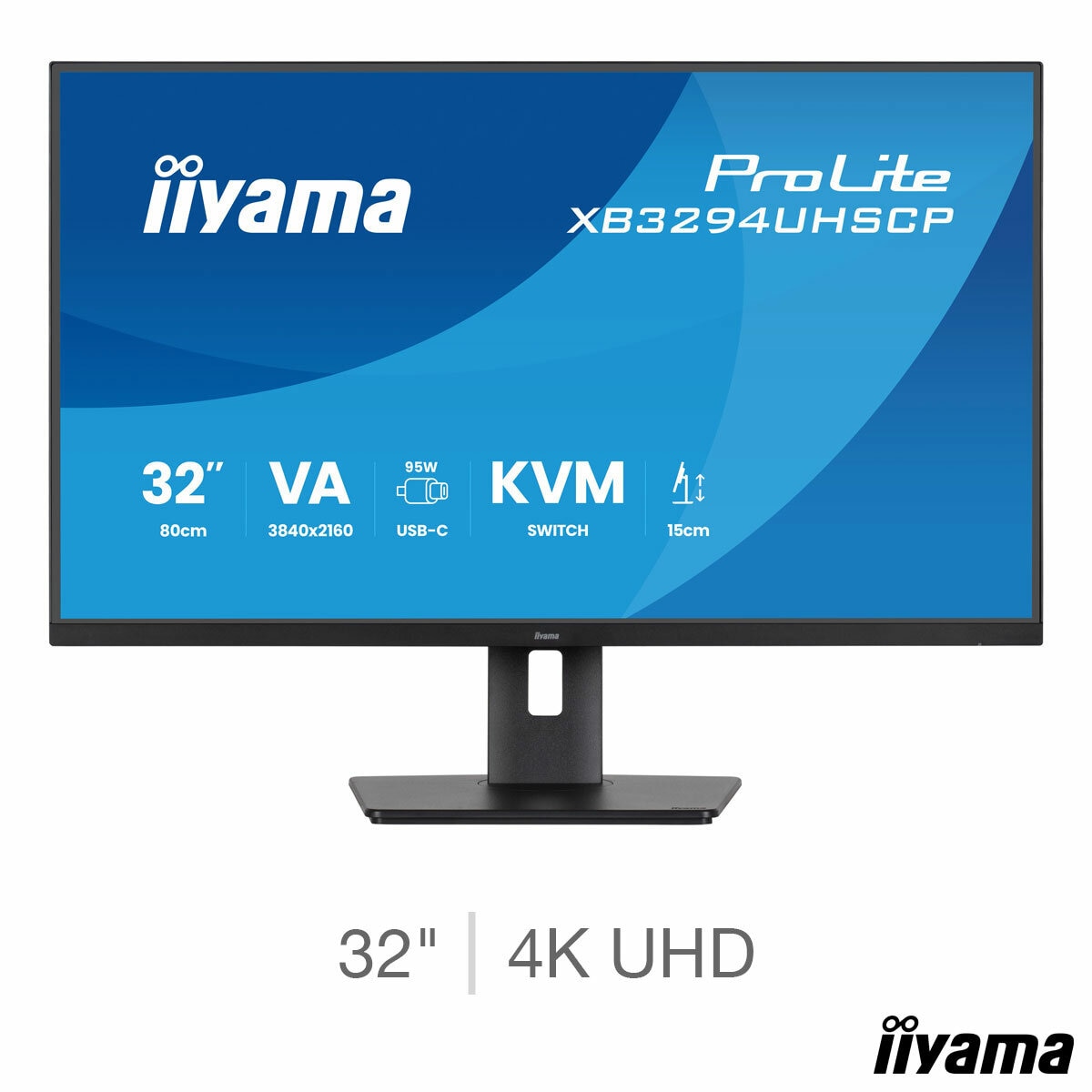 iiyama, 32 Inch, 4k UHD, VA Monitor, XB3294UHSCP-B1