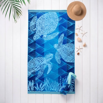Welhome Beach Towel in 4 designs, 102 x 183 cm