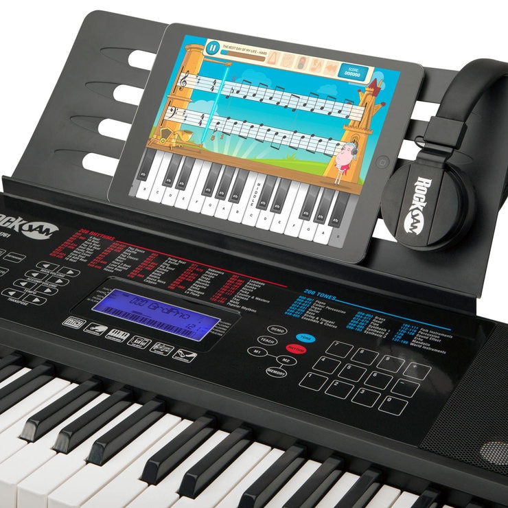 RockJam RJ761, Portable Keyboard Bundle in Black Costco UK