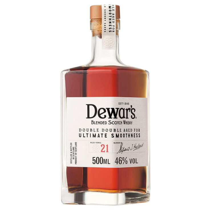 Dewars Double Double 21 Year Old Blended Scotch Whisky, 50cl Dewars Double Double 21 Year Old Blended Scotch Whisky, 50cl