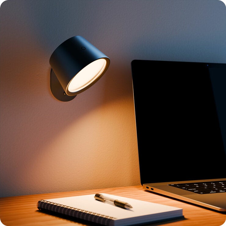 Globe Rechargeable Black Portable Wall Light, 2 Pack - Black Globe Rechargeable Black Portable Wall Light, 2 Pack - Black