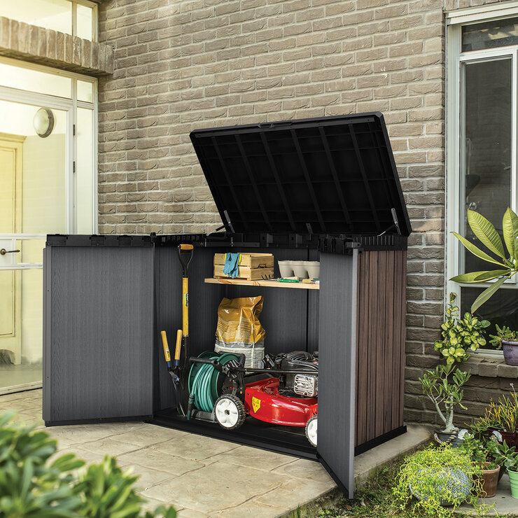 Keter Rosewood 4ft 7" x 2ft 8" (1.4 x 0.82m) 1,150 Litre Horizontal Storage Shed