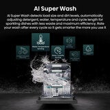 Hisense HS693A90ADBX, 16 Place Setting, Freestanding Dishwasher, A Rated in Silver Hisense HS693A90ADBX, 16 Place Setting, Freestanding Dishwasher, A Rated in Silver
