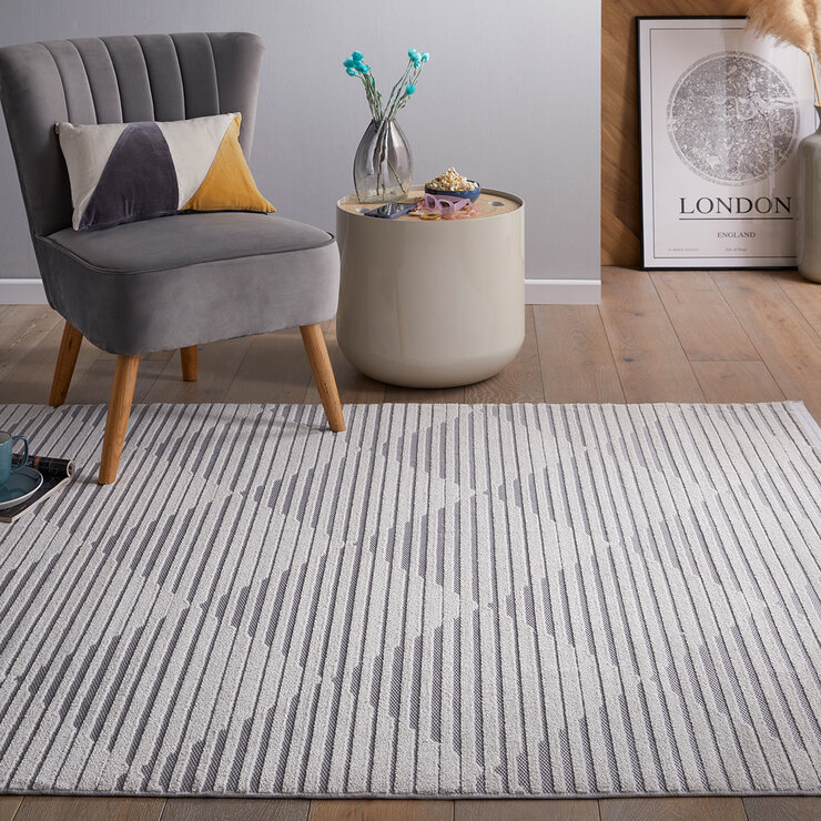 Concept Looms Jazz Grey Diamond Indoor Outdoor Rug, in 2 Sizes