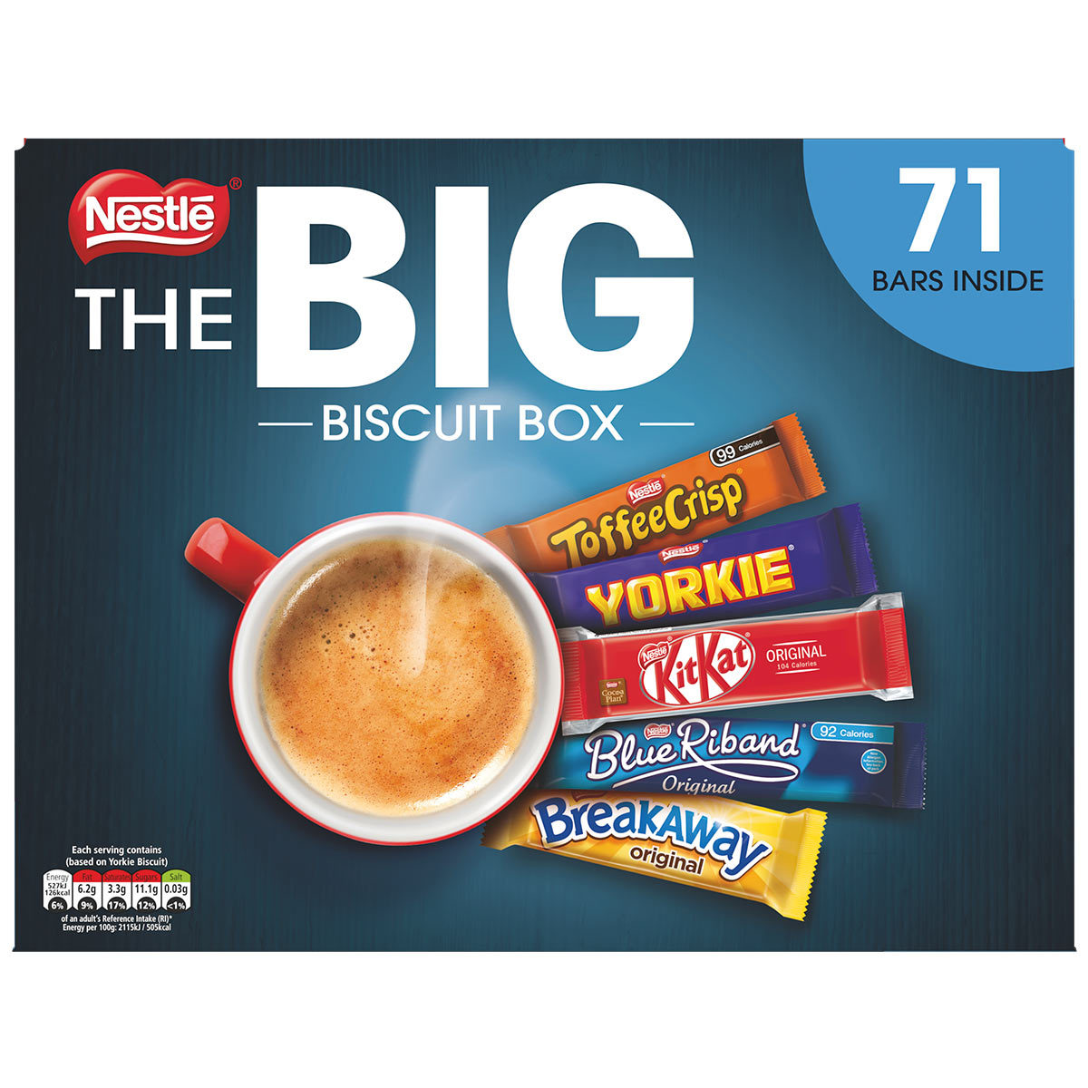 Image of The BIG Biscuit Box front face on a white background
