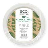 Jena Eco Compostable Strong Bowls, 100 Pack