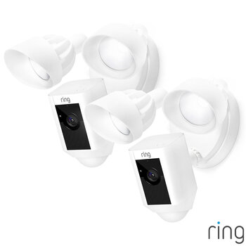 Ring Hardwired Floodlight Cam Plus in White - 2 Pack
