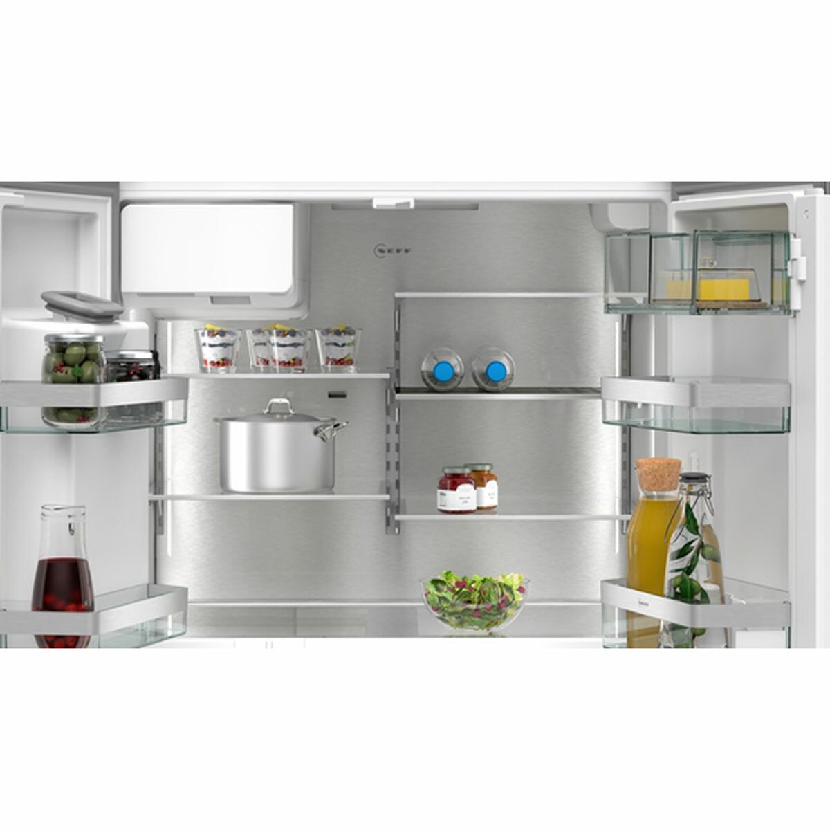 Neff KM3963XE0G, Plumbed Multidoor Fridge Freezer, E Rated in Brushed Black Steel Neff KM3963XE0G, Plumbed Multidoor Fridge Freezer, E Rated in Brushed Black Steel