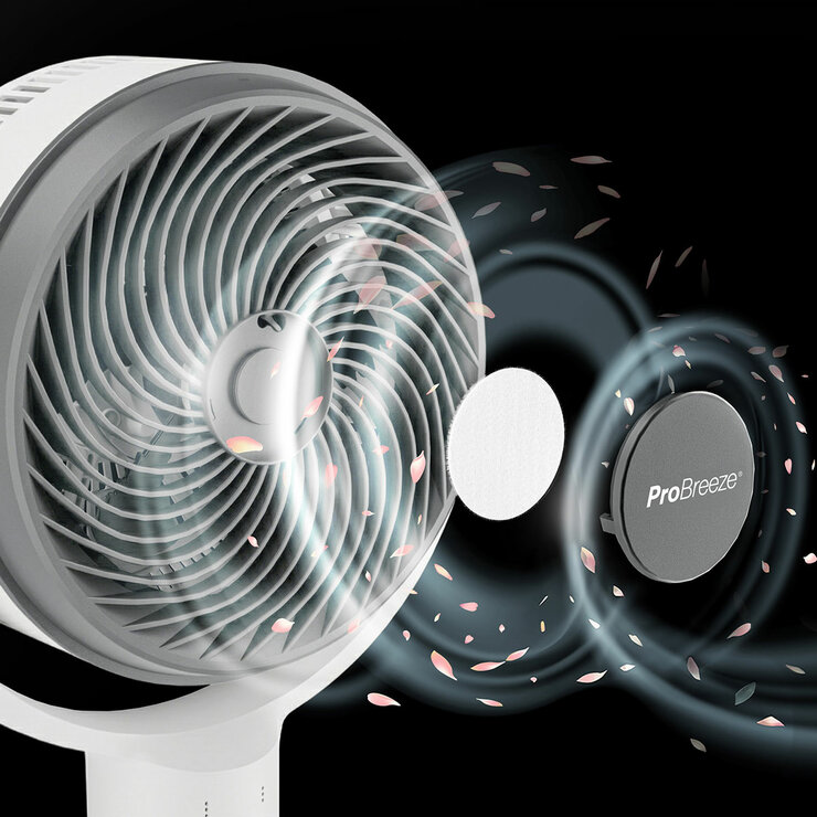 Lifestyle image of fan in living room