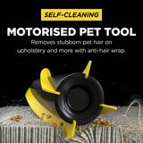 Lifestyle image of self cleaning motorised pet tool Lifestyle image of self cleaning motorised pet tool