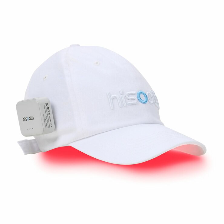 Hisooth H3 Hair Regroth Scalp Massage Cap with LED Light in White, size Large