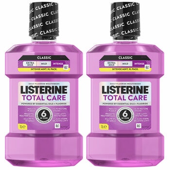 Listerine Total Care Intense Taste Classic Mouthwash, 2 x 1L
