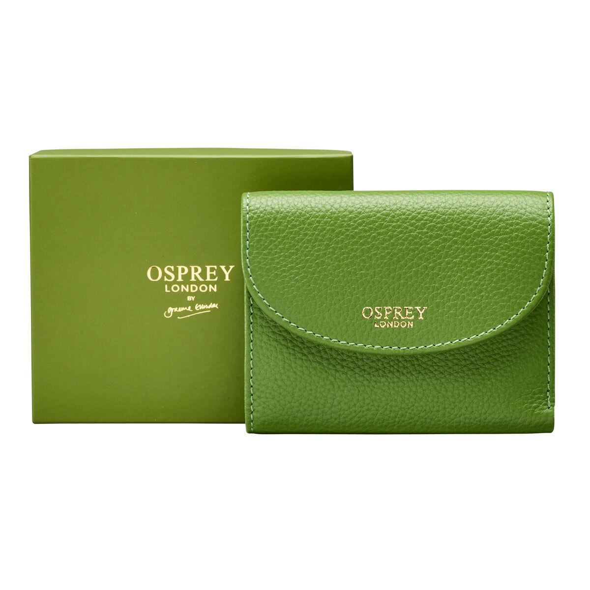 Osprey London Tilly Grainy Hide Leather Women's Purse, Apple with Gift Box
