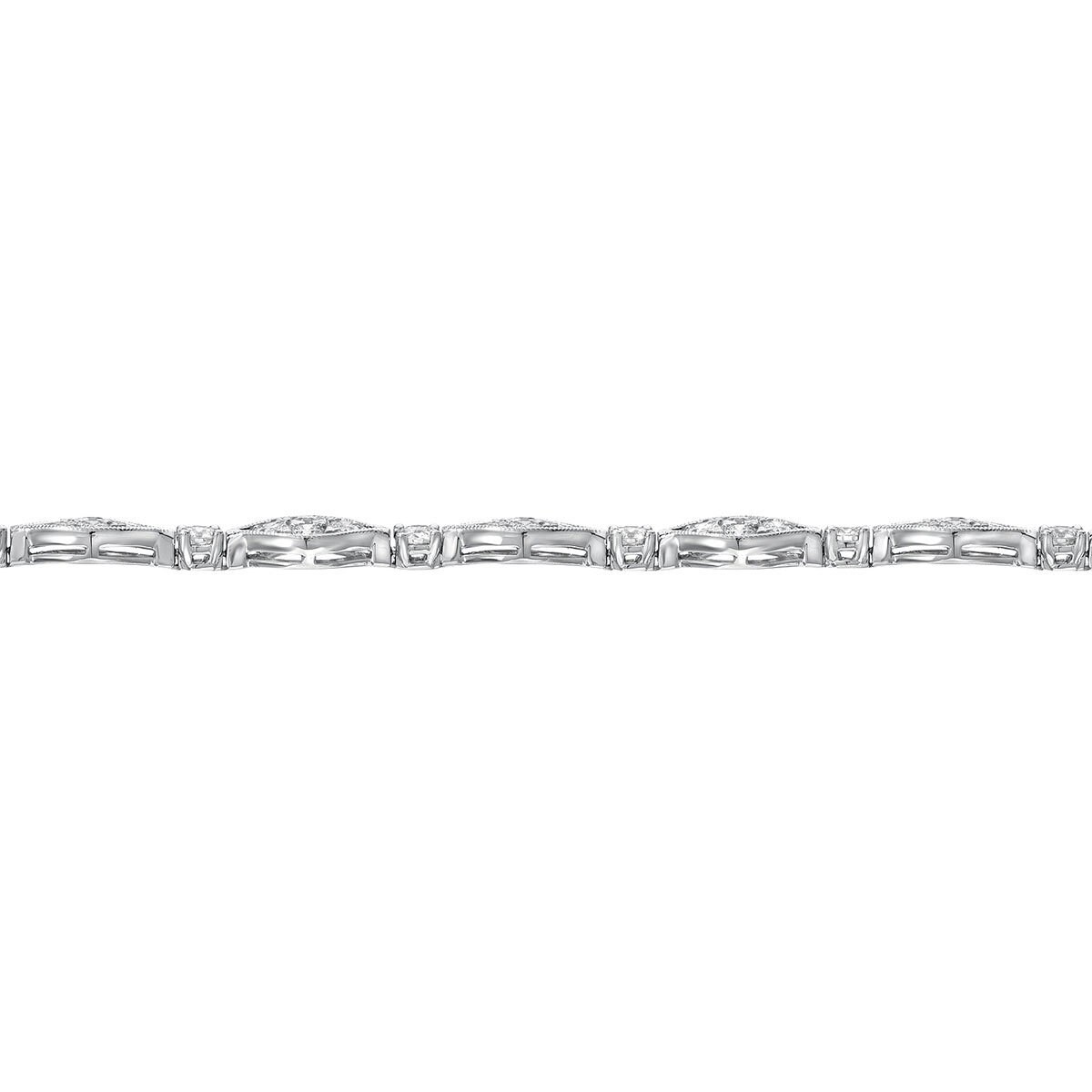 3.72ctw Round Brilliant Cut Diamond Bracelet, 18ct White Gold Costco UK