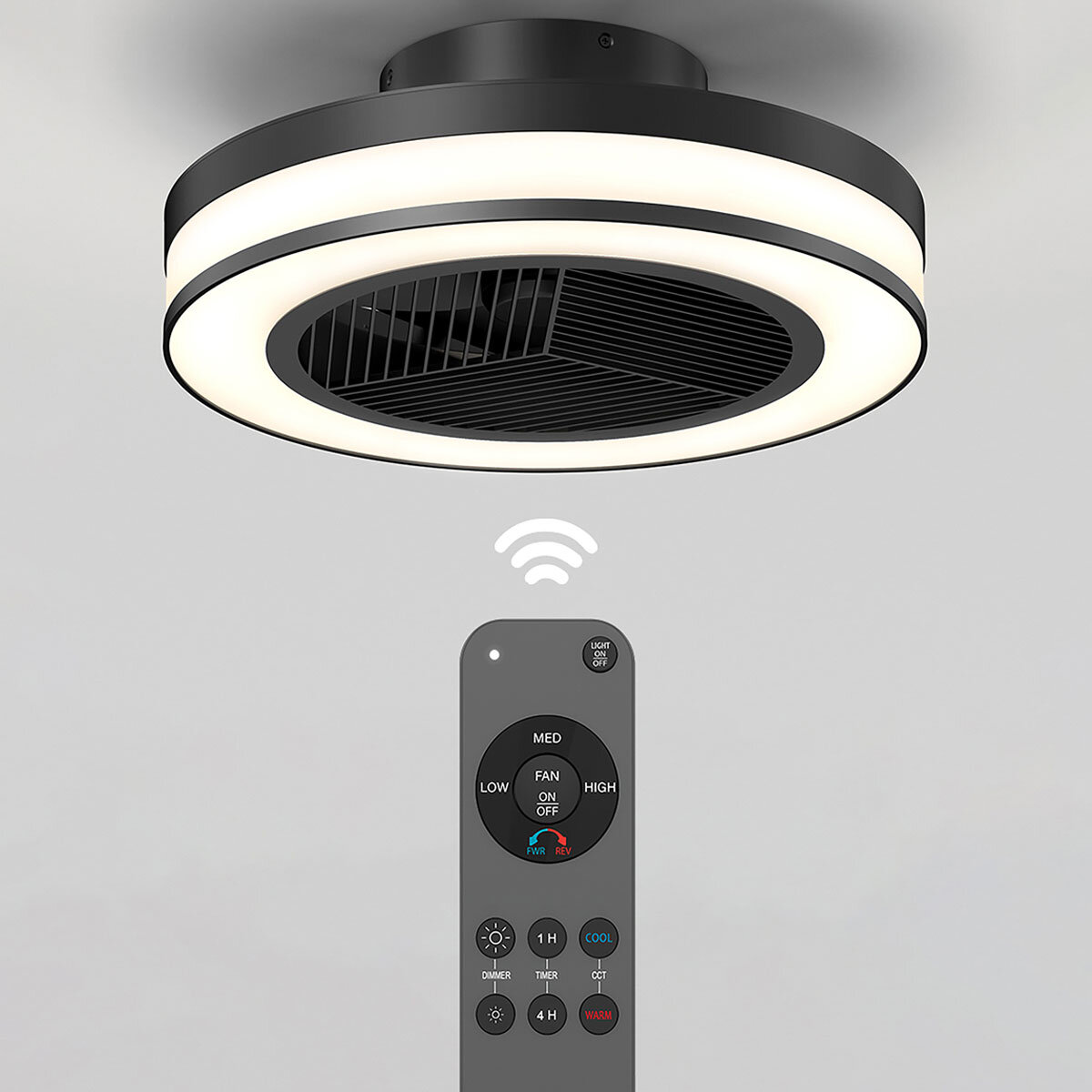 Artika Elton 19" (43cm) Fan Light with Remote Control
