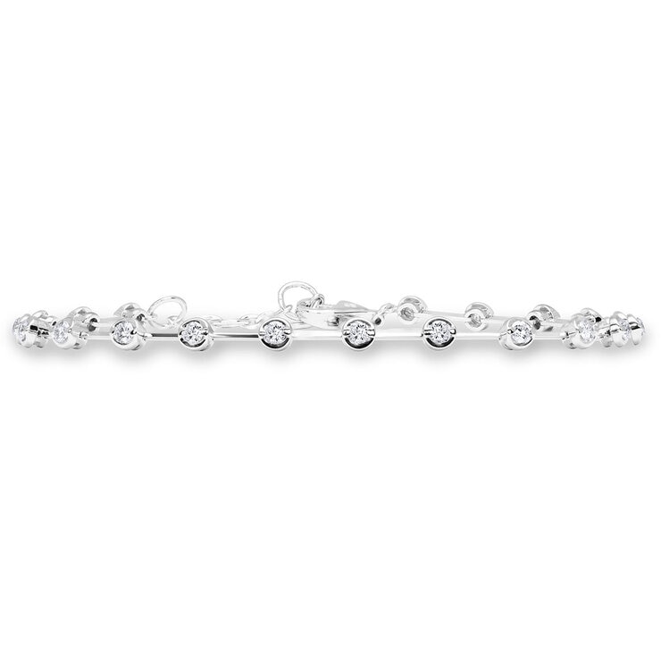 1.00ctw Brilliant Cut Diamond Bracelet, 18ct White Gold