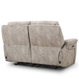 Oscar Grey Fabric Power Reclining 2 Seater Sofa with Power Headrest