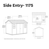 Keter Newton Plus 11ft 5" x 7ft 6" (3.5 x 2.3m) Storage Shed in 2 Configurations