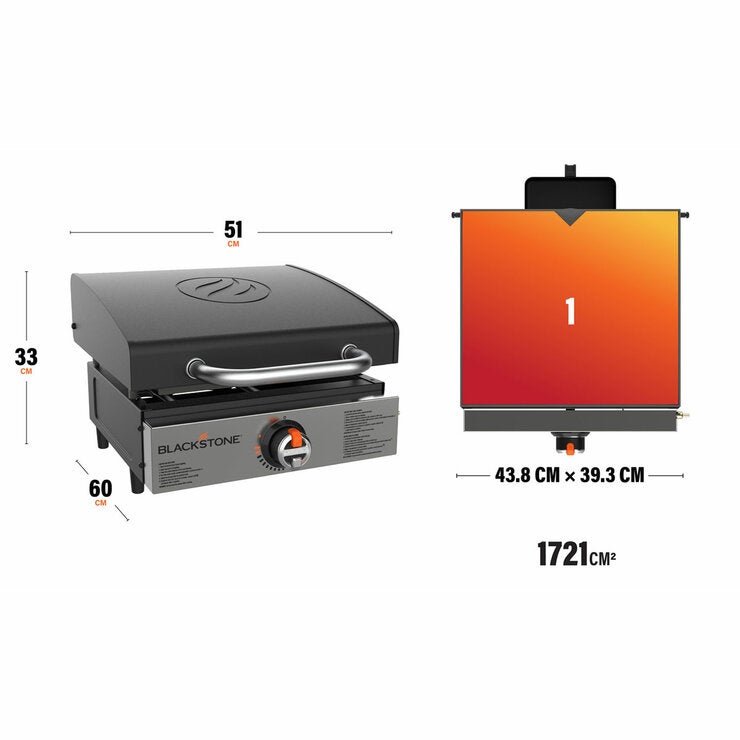 Blackstone 17" Tabletop Gas Griddle with Hood Blackstone 17" Tabletop Gas Griddle with Hood