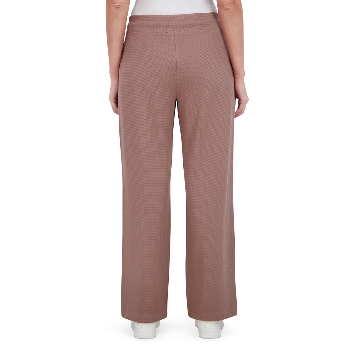 DKNY Ladies Waffle Knit Pant in Brown