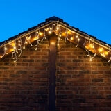Lights4You 13ft (4m) 152 LED Warm White Outdoor Icicle Lights