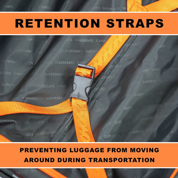 Superdry 3 Piece Hardside Luggage Set in Black