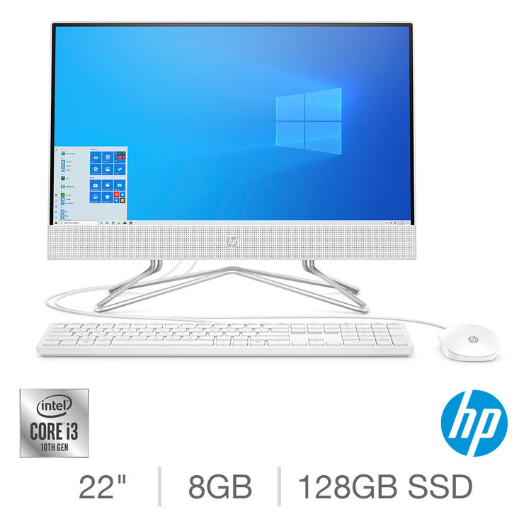 Hp Intel Core I3 8gb Ram 128gb Ssd 22 Inch All In One Desktop Pc 22 Df0025na Costco Uk