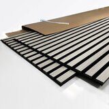 Walnut Decorative Slatted Wood Wall Panel in 2 Sizes (2 panels per pack)