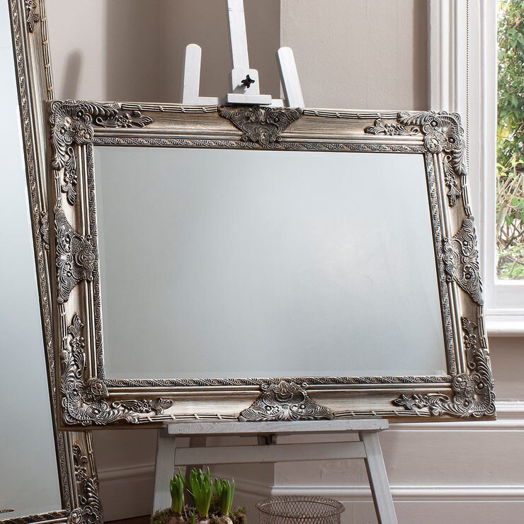 Gallery Hampshire Silver Rectangle Mirror, 113 x 84 cm Costco UK