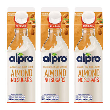 Alpro Almond No Sugars, 3 x 1L