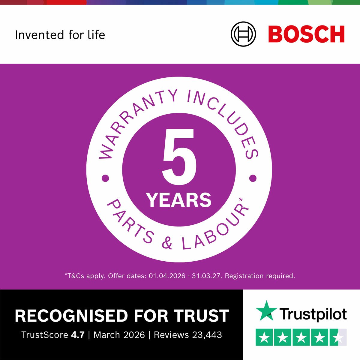 Bosch Series 4 PIE631BB5E 60cm Touch Control Induction Hob in Black