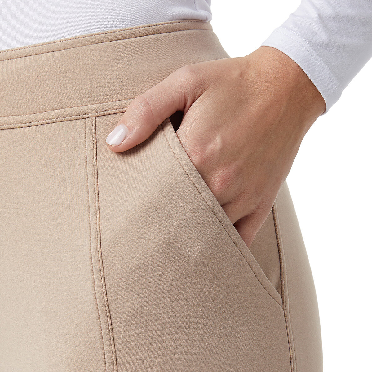 32 Degrees Women's Sueded Tech Jogger in Beige