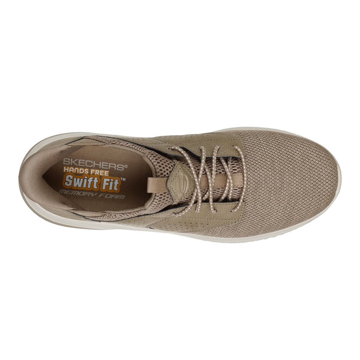 Skechers Men's Swift Fit Delson Trainer in Taupe