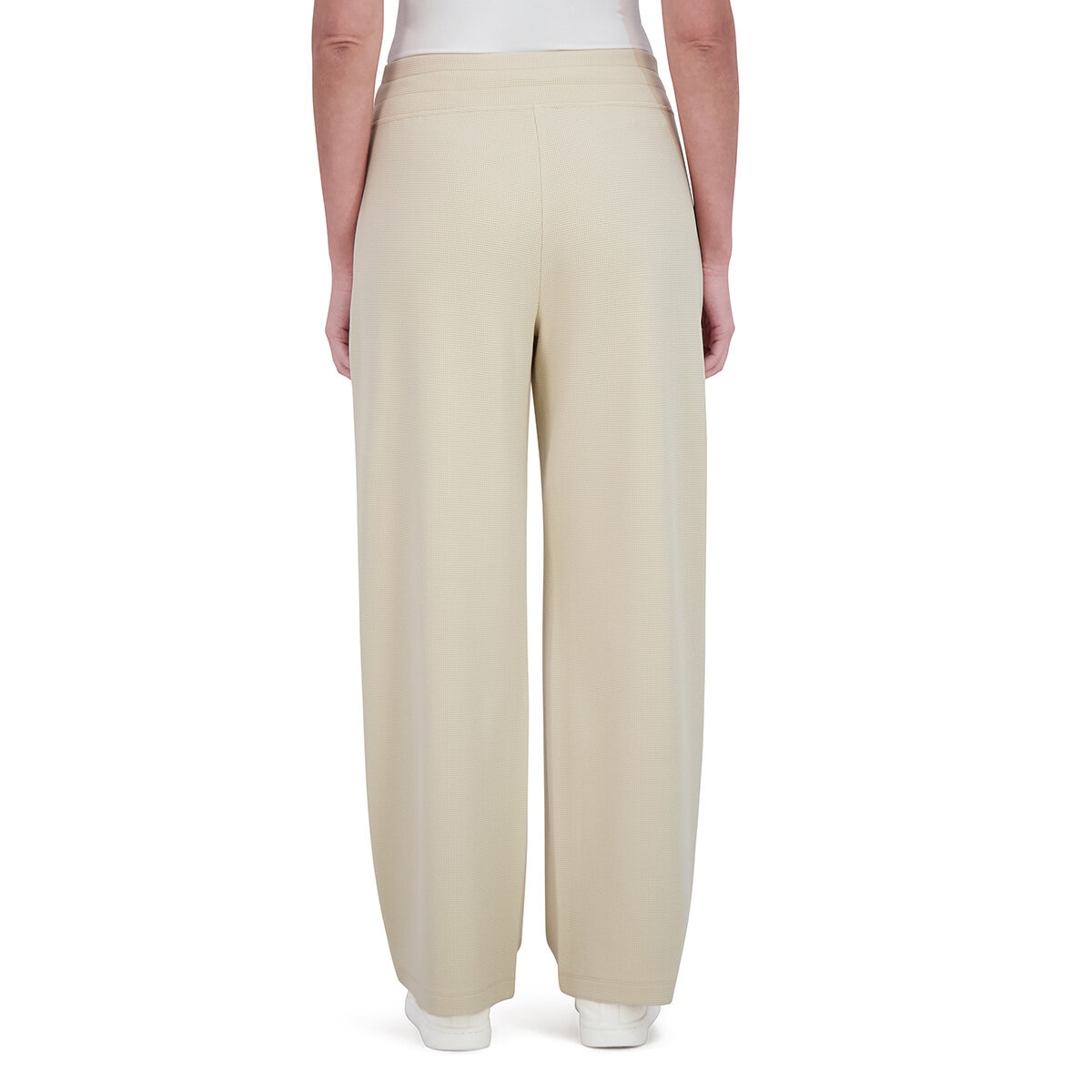 DKNY Ladies Waffle Knit Pant in Cream