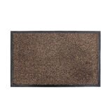 JVL Admiral Microfibre Barrier Mat in Brown, 50 x 80cm - 2 Pack