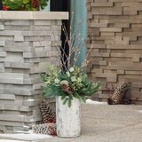 4ft (1.2m) Porch Christmas Topiary with Warm White LED Lighted Branch