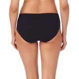 DKNY Women's Seamless Rib Knit 4 Pack Bikini Brief in Black/Grey