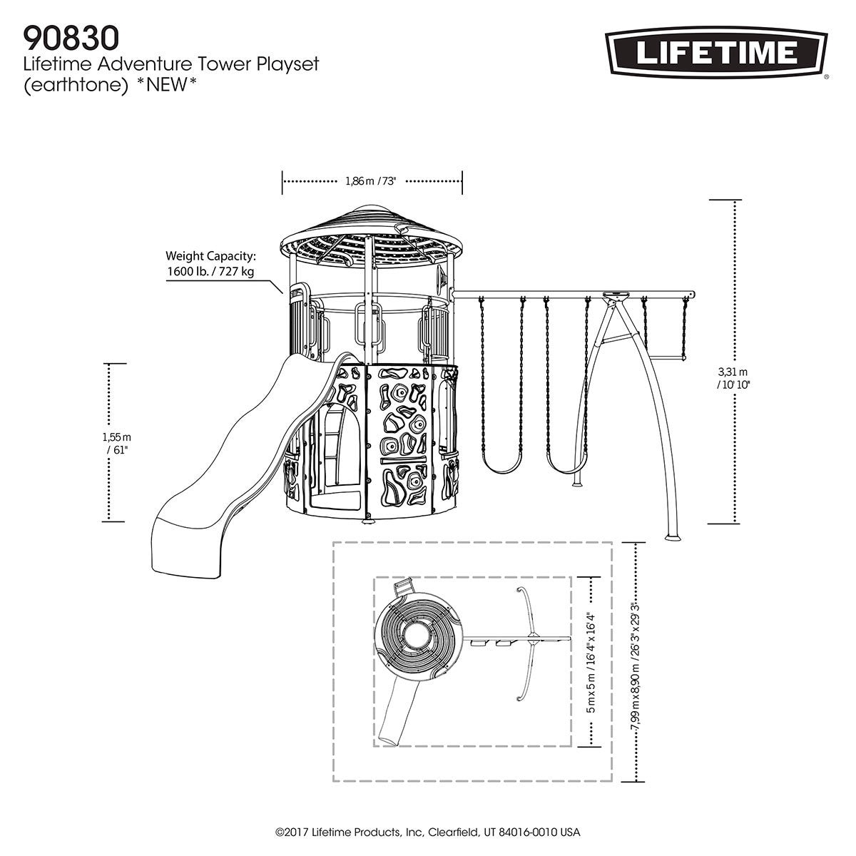 Lifetime Adventure Tower Playset (3-12 Years)