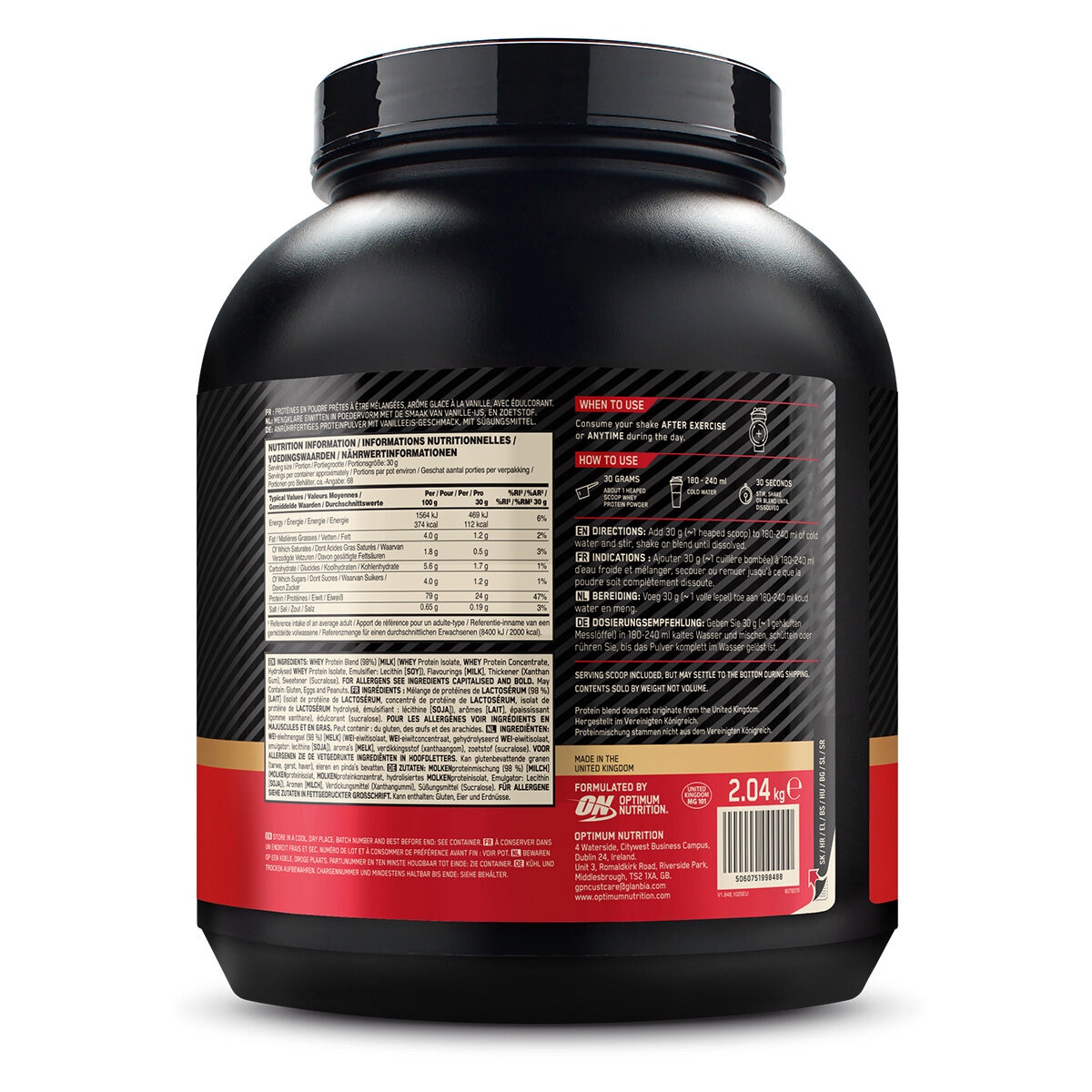 image of gold standard whey vanilla