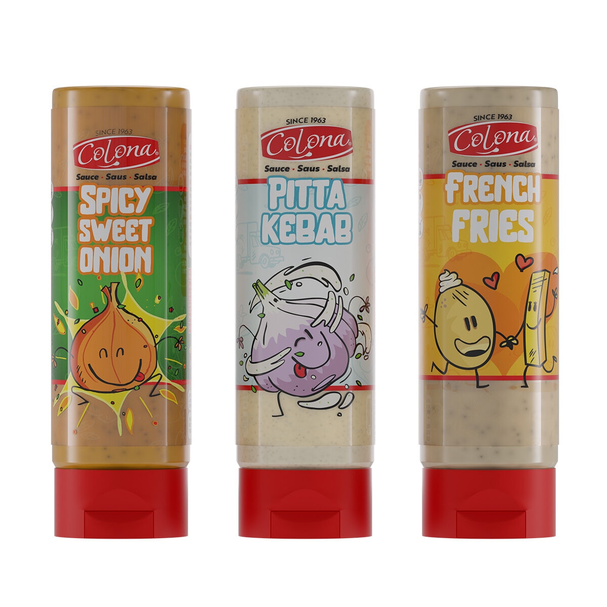 Spicy Sweet Onion, Pitta Kebab and French Fries