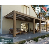 Palram Canopia Helsinki 9ft 10" x 28ft 3" (3m x 8.6m) Cedar Wood Patio Cover
