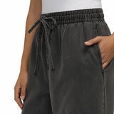Teddi Rose Wide Leg Denim Pull on Pant in Black