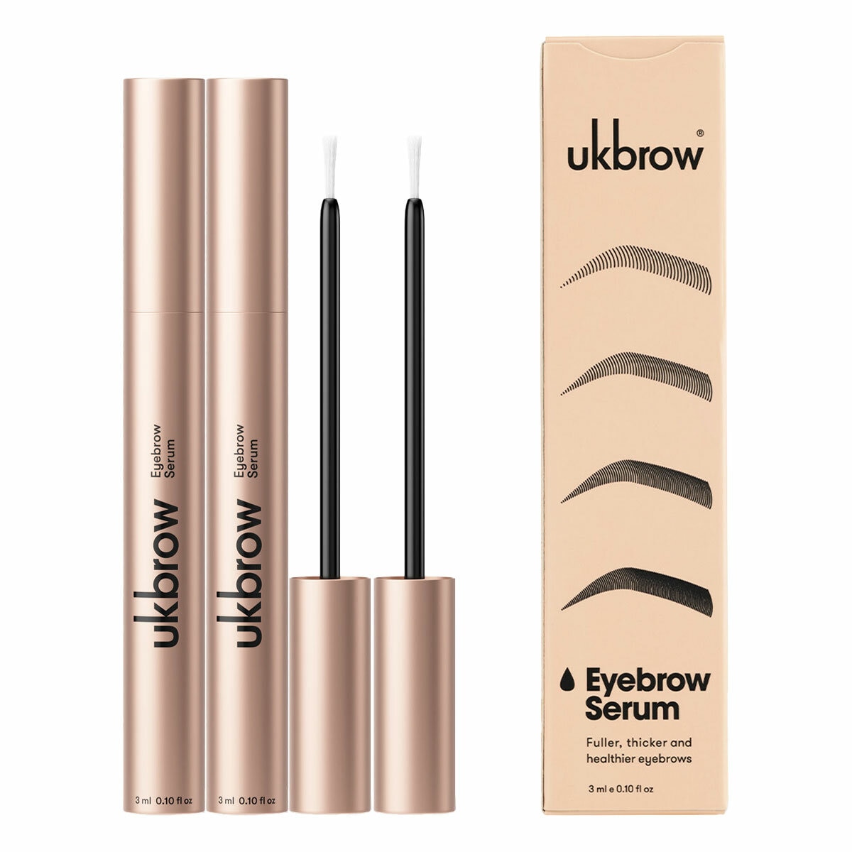 UK Brow Eyebrow Serum, 2 x 3ml