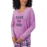 Jane & Bleeker Women's Silky Plush 2 Piece Pyjama Set