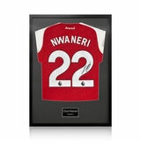 Ethan Nwaneri Signed Framed Shirt