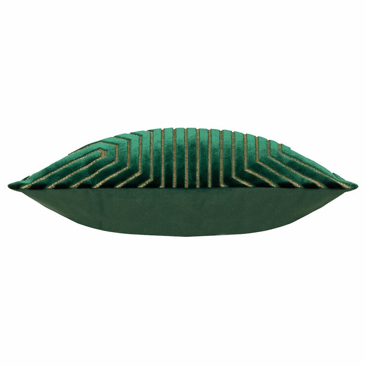Paoletti Evoke Green Velvet Feather Fill Cushion 2 Pack, 45 x 45 cm