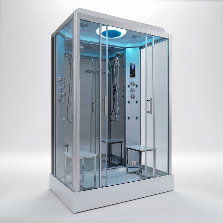 Insignia Diamond 1400 x 900 Steam Shower in Chrome Insignia Diamond 1400 x 900 Steam Shower in Chrome