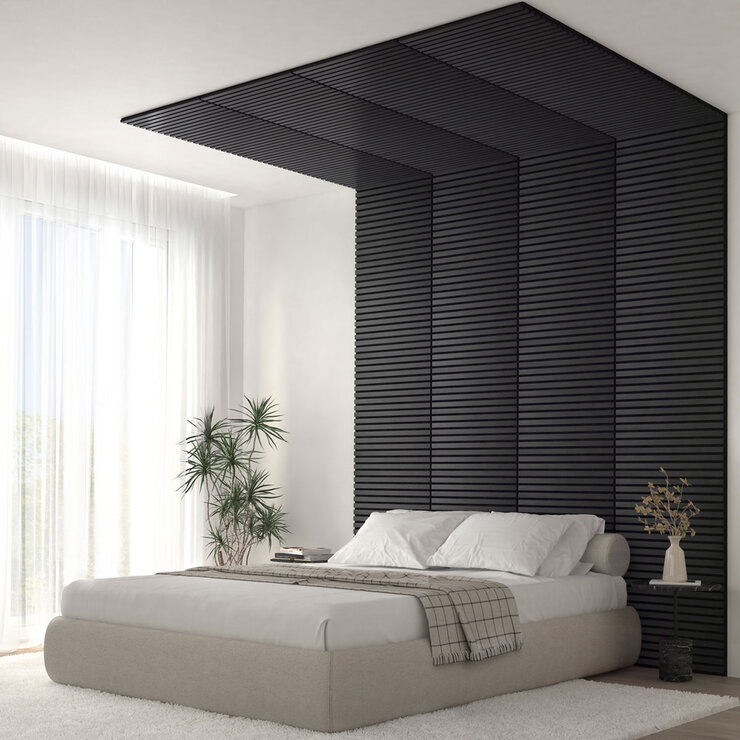 Artika Sonolok Acoustic Wall Panel Set in Black/ Black, 4 Pack