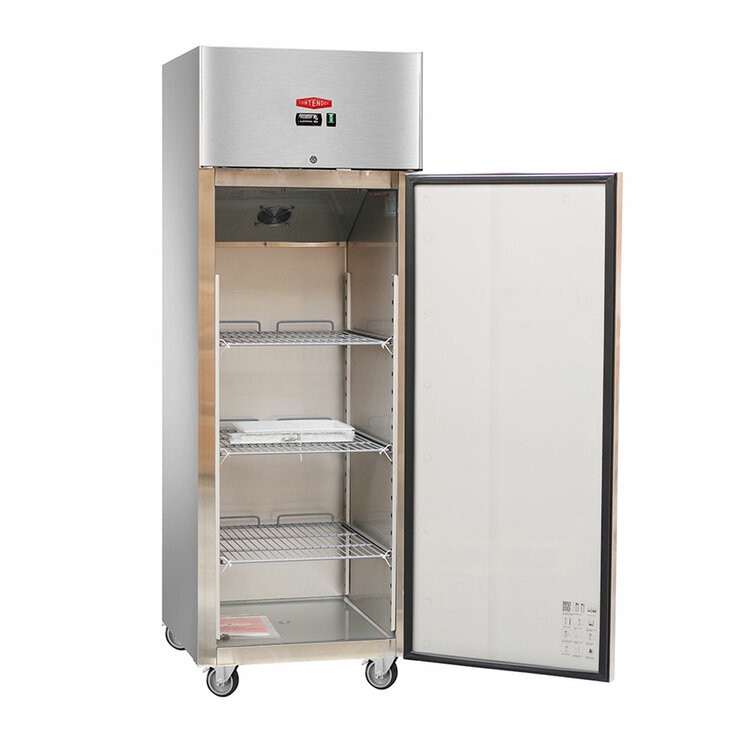 Contender RUS008 Commercial 600L Single Door Catering Fridge, D Rated in Stainless Steel
