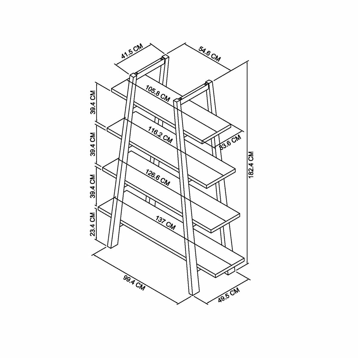 Bentley Designs Camden Weathered Oak & Peppercorn Open Display Unit